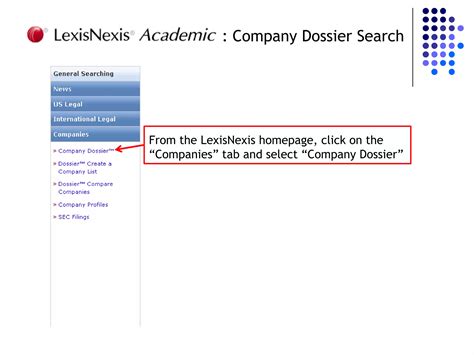 dossier company|lexis nexis company search.